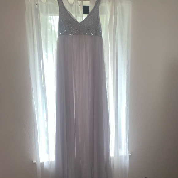 Sequined and tule maxi dress - Picture 4 of 4